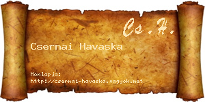 Csernai Havaska névjegykártya